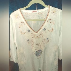 Johnny Was 3/4 sleve blouse